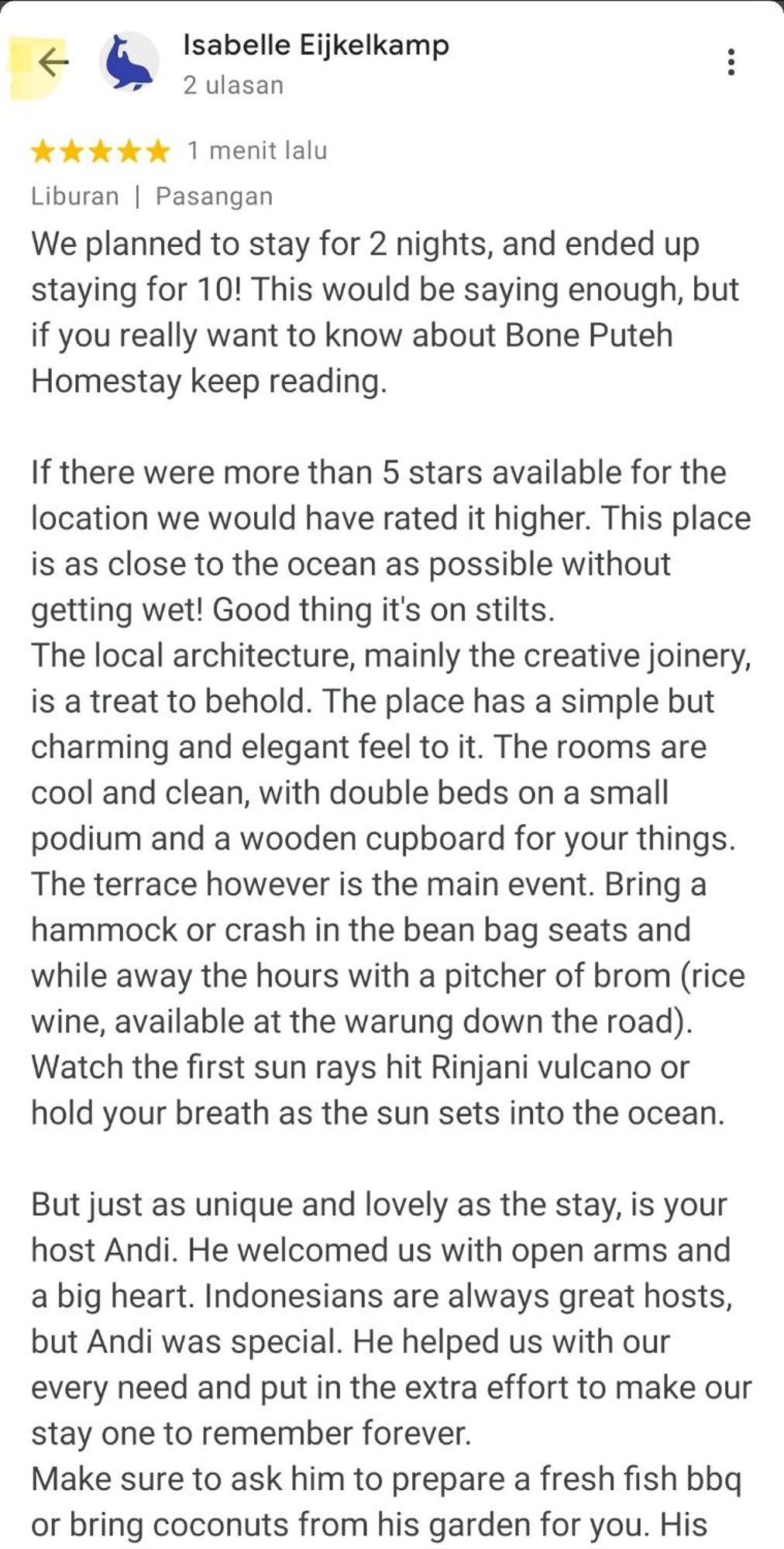 Boneputeh Homestay Taliwang Εξωτερικό φωτογραφία